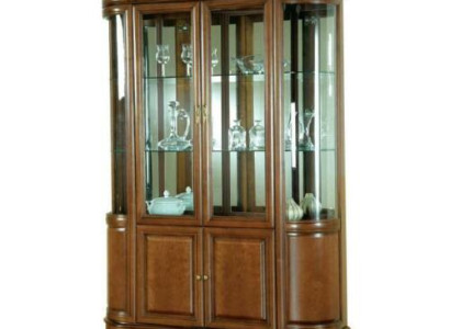 Massivholz Handarbeit Rustikal Schrank Klassische Vitrinenschrank Vitrinen-Z-W2